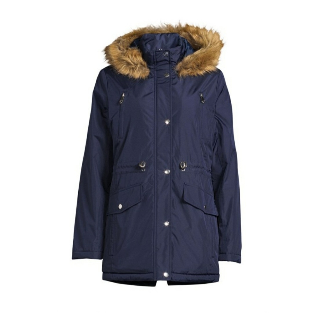 Big Chill Anorak Coat with Faux Fur Hood